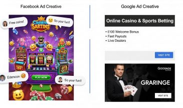 Сравнение гемблинг креативов в Facebook и Google