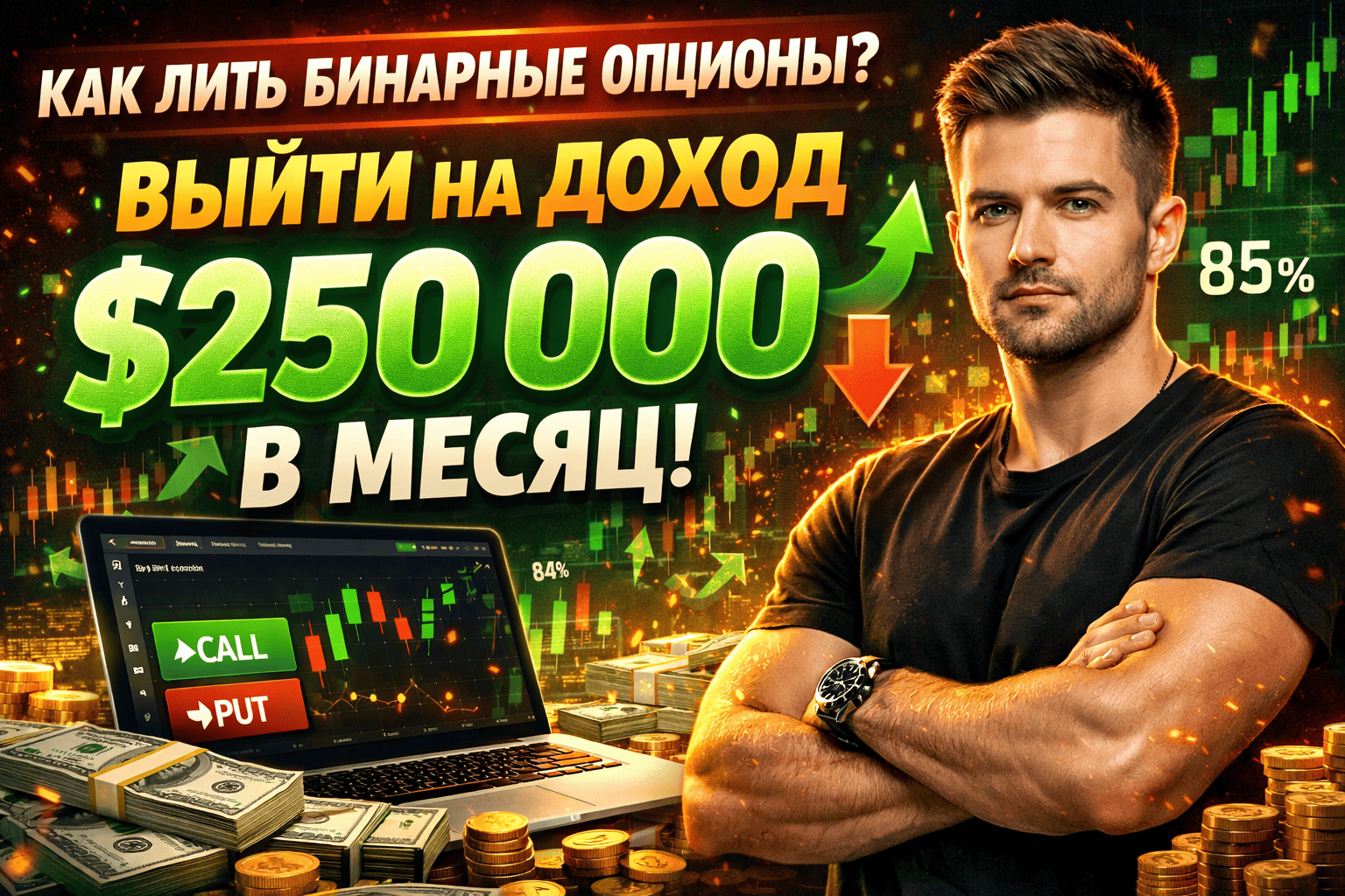 Как лить бинарные опционы и выйти на доход $250 000 в месяц